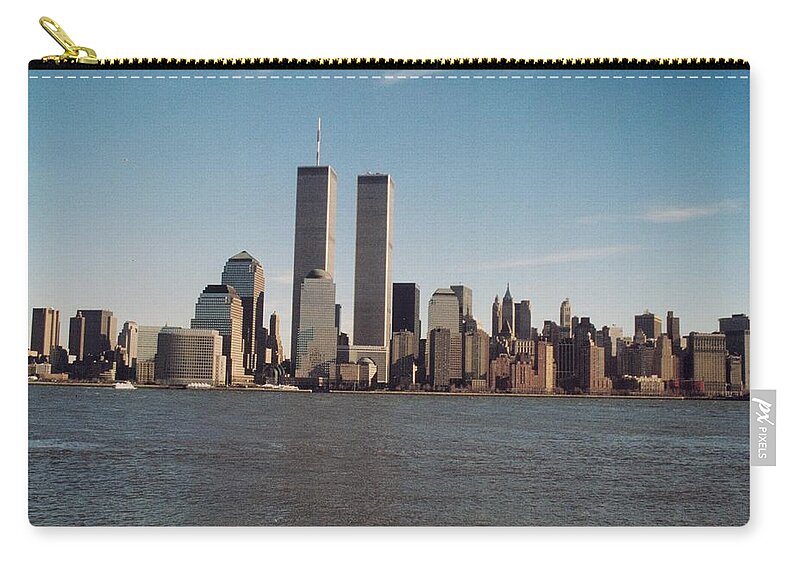Twin Towers Original In Color Zip Pouch featuring the photograph Twin Towers Original Color Film by Nicholas Small