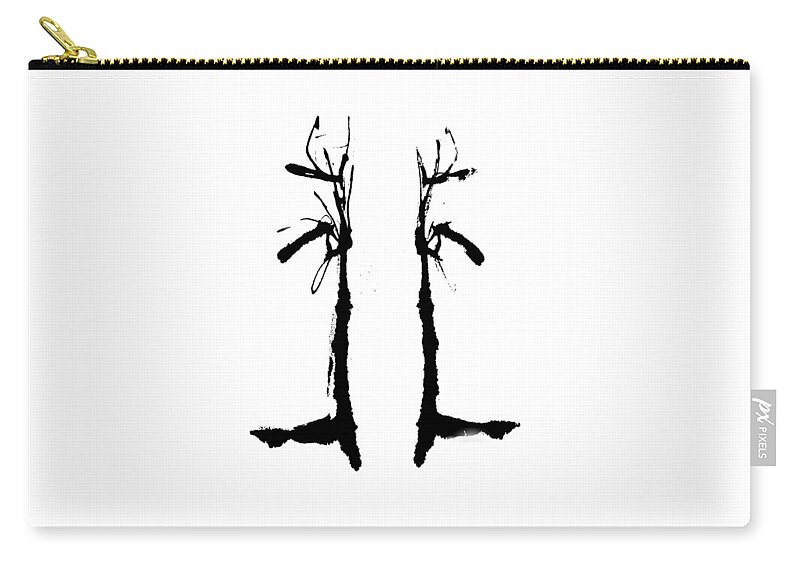 Abstract Zip Pouch featuring the painting Twin Trees by Stephenie Zagorski