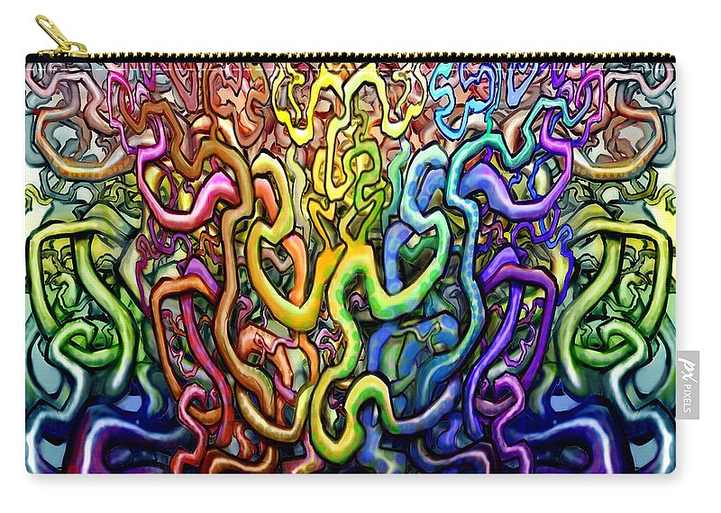 Vine Zip Pouch featuring the digital art Emerging by Kevin Middleton