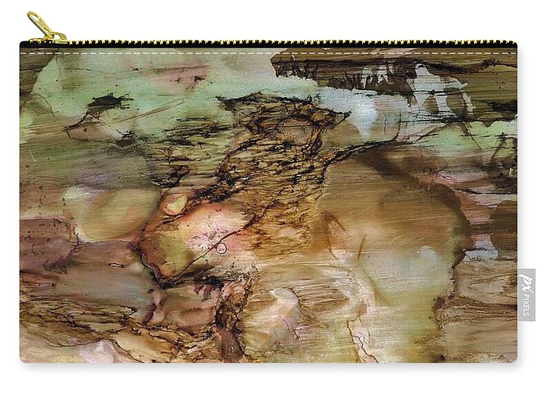 Abstract Carry-all Pouch featuring the painting Twister by Angela Marinari