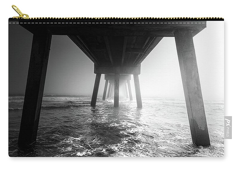 Pier Zip Pouch featuring the photograph Two Halves by Jordan Hill