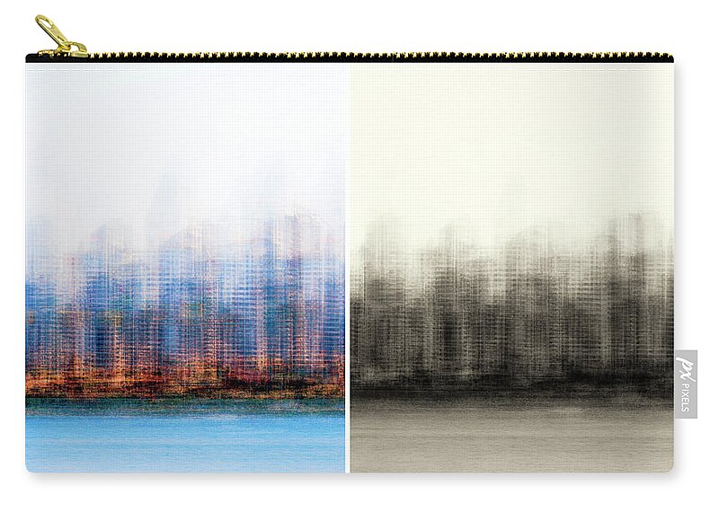 San Diego Zip Pouch featuring the photograph Two San Diego Skylines Diptych by Joseph S Giacalone