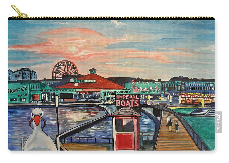 Asbury Art Carry-all Pouch featuring the painting U-Pedal the Boat by Patricia Arroyo