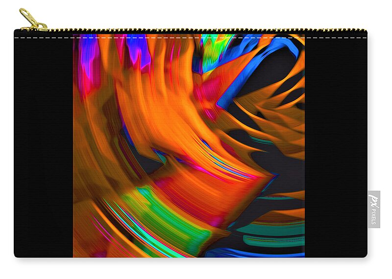 Abstract Zip Pouch featuring the digital art Ultrasound Image - Abstract by Ronald Mills