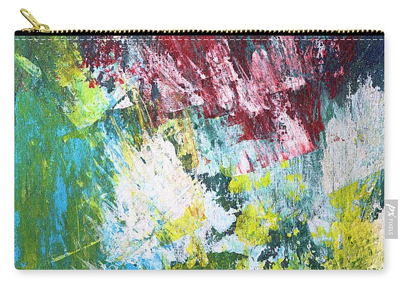 Vertical Zip Pouch featuring the painting Unbridled Joy Of Spring by Catherine Sullivan