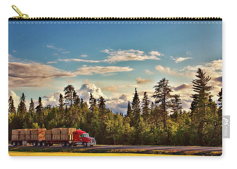 Truck Carry-all Pouch featuring the photograph Under the big Canadian sky by Tatiana Travelways