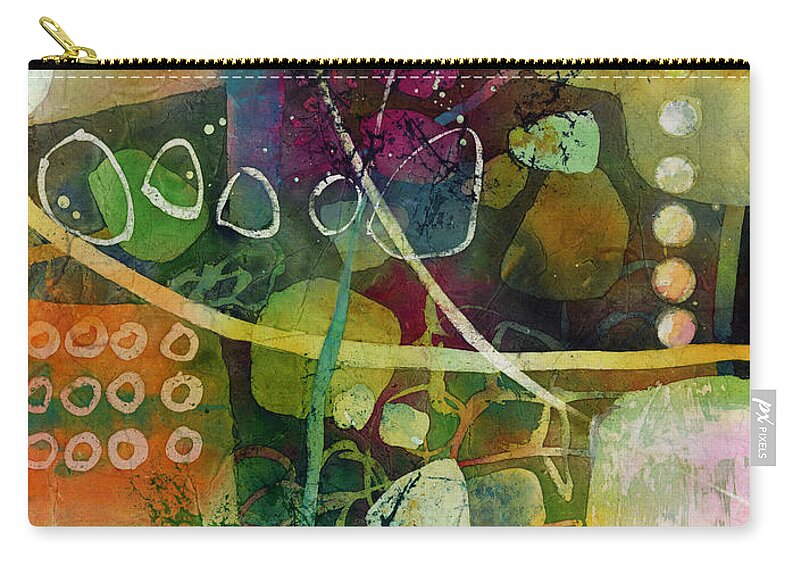 Abstract Zip Pouch featuring the painting Under the Surface 2 by Hailey E Herrera