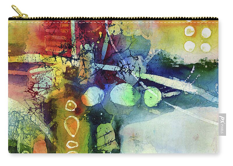 Abstract Zip Pouch featuring the painting Under the Surface by Hailey E Herrera
