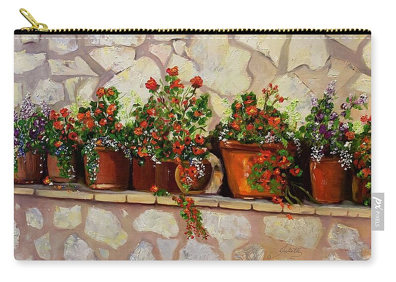 Tuscany Carry-all Pouch featuring the painting Under The Tuscan Sun by Juliette Becker