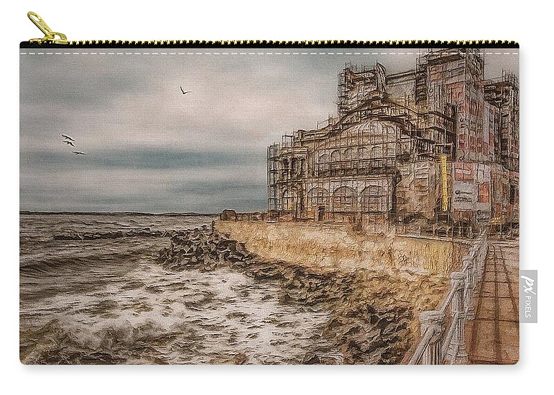 Constanta Zip Pouch featuring the painting Under Wraps by Jeffrey Kolker