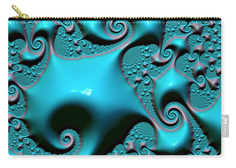 Abstract Zip Pouch featuring the photograph Underwater World - Abstract - Series #47 by Barbara Zahno