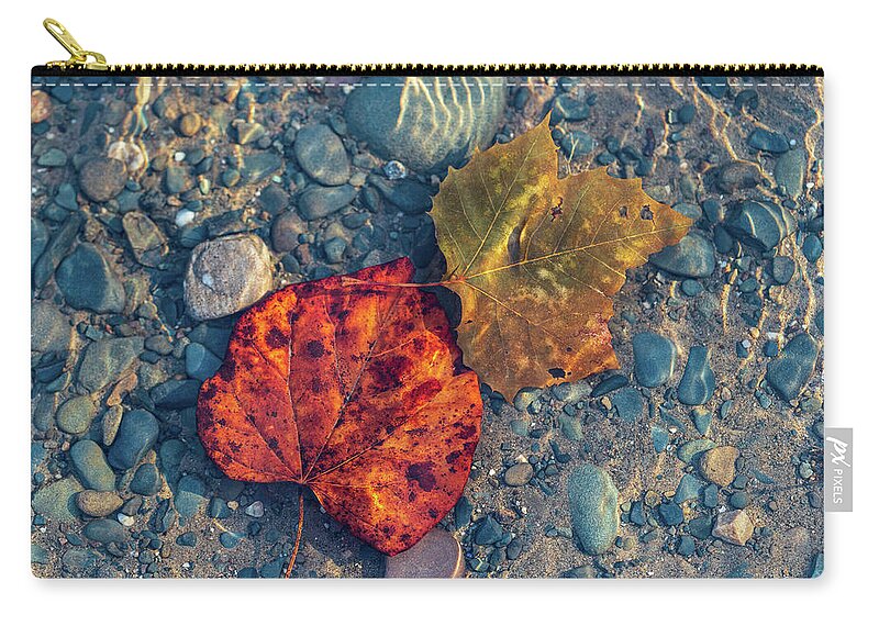 Delaware River Zip Pouch featuring the photograph Underwater Worlds - Delaware River Photography by Amelia Pearn