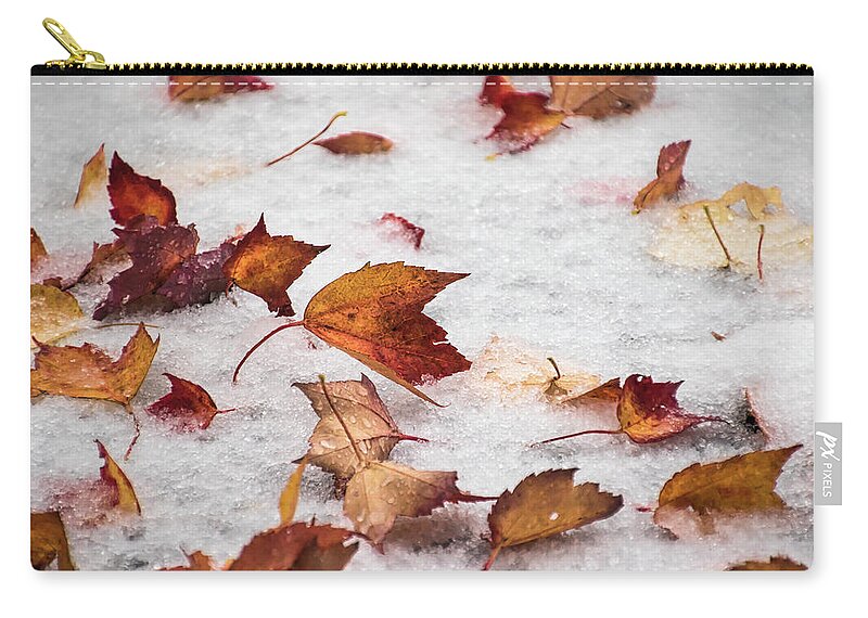 Autumn Leaves Zip Pouch featuring the photograph Unexpected - by Julie Weber