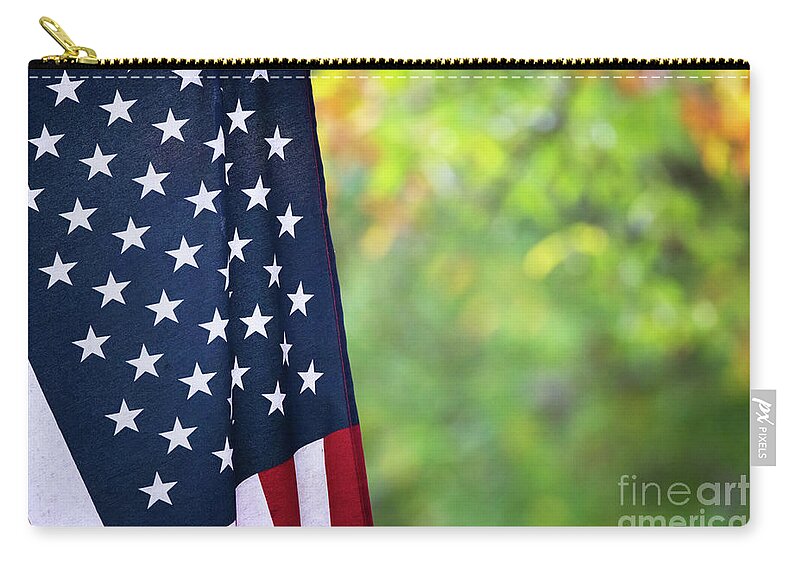 American Flag Carry-all Pouch featuring the photograph United States Of America by Doug Sturgess