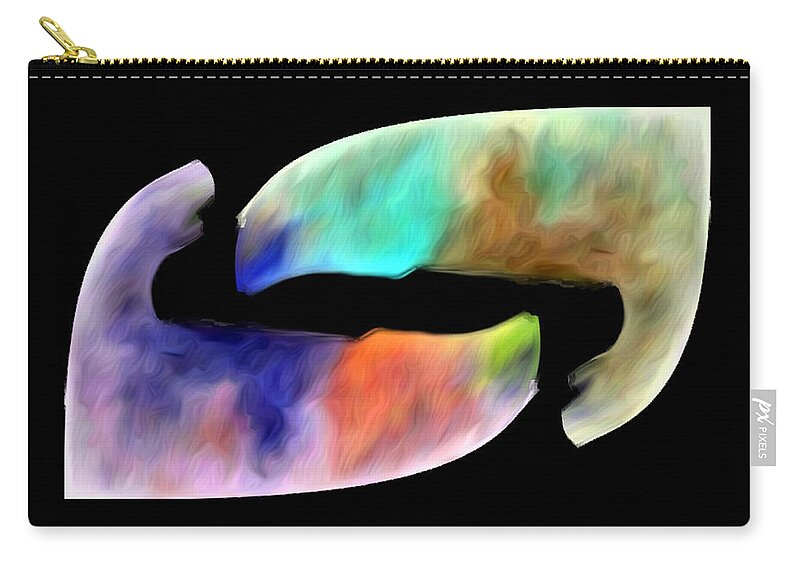 Abstract Carry-all Pouch featuring the digital art Uniting Together Abstract by Ronald Mills