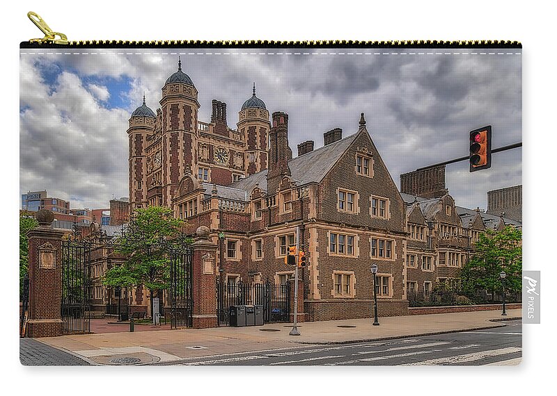 U-penn Carry-all Pouch featuring the photograph University of Pennsylvania Quadrangle Towers by Susan Candelario