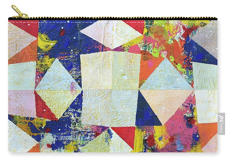 Stars Carry-all Pouch featuring the painting Uno, Dos, Tres, Cuatro by Cyndie Katz