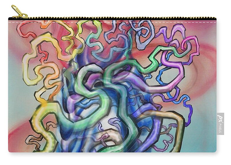 Unrestrained Zip Pouch featuring the digital art Unrestrained by Kevin Middleton