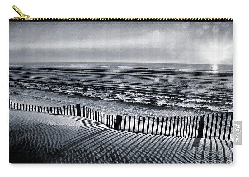 Aurora Zip Pouch featuring the photograph Until Then My Love - Monochrome by Robyn King