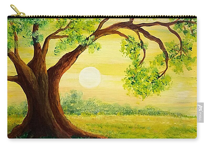 Until Zip Pouch featuring the painting Until Tomorrow by Sarah Irland
