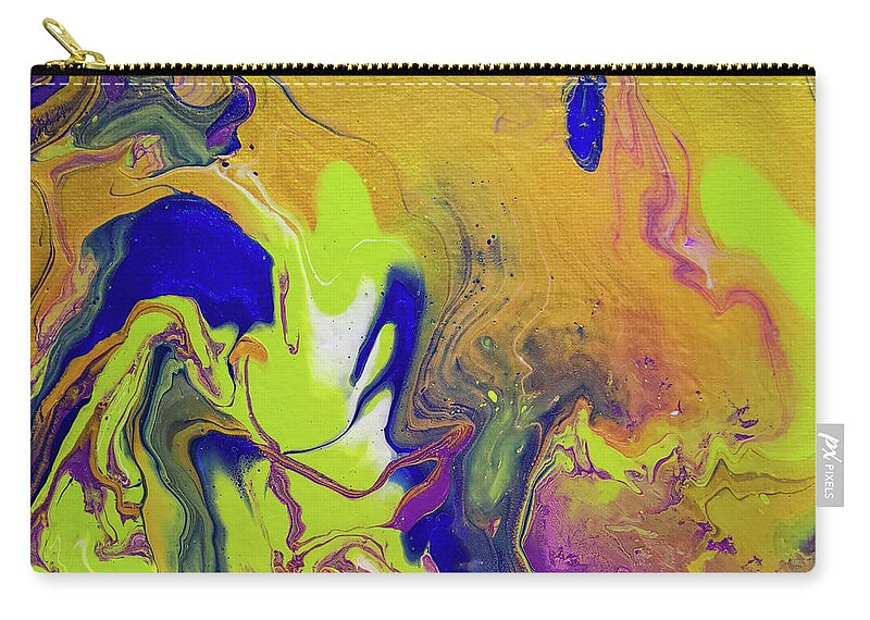 Flow Zip Pouch featuring the painting Untitled by Adelaide Lin