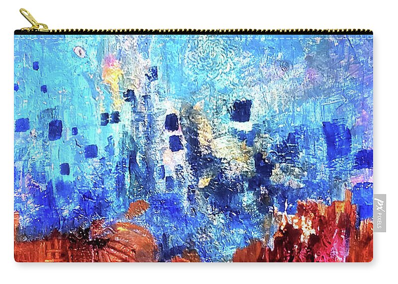 Abstract Zip Pouch featuring the painting Untitled by Karen Lillard