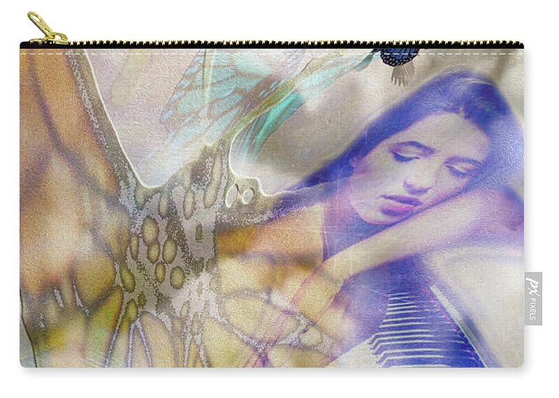Piano Zip Pouch featuring the digital art Untitled_eig by Paul Vitko