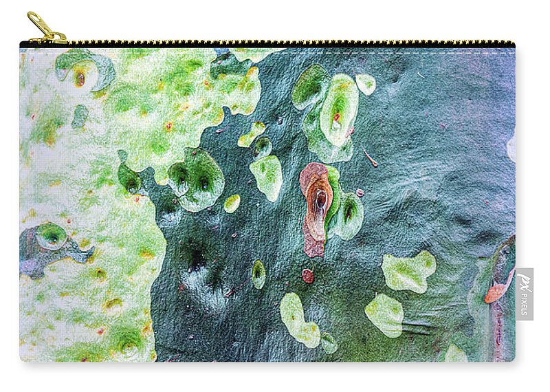 Abstract Zip Pouch featuring the photograph Up a Gum Tree 4 by Elaine Teague