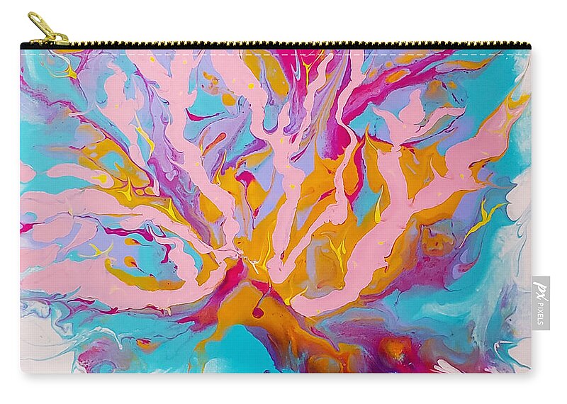 Abstract Carry-all Pouch featuring the painting Upbeat by Christine Bolden