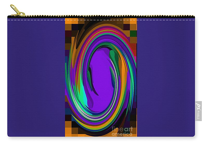 Colorful Swirls And Turns Collectible Fine Art C Spandau Canadian Wearable Designs Canadian Artist Zip Pouch featuring the painting Colorful Swirls And Turns Collectible Fine Art C Spandau Canadian Wearable Designs Canadian Artist by Carole Spandau