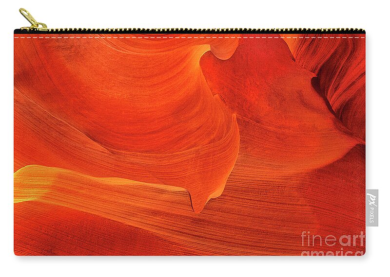 Dave Welling Zip Pouch featuring the photograph Upper Antelope Or Corkscrew Slot Canyon Detail by Dave Welling