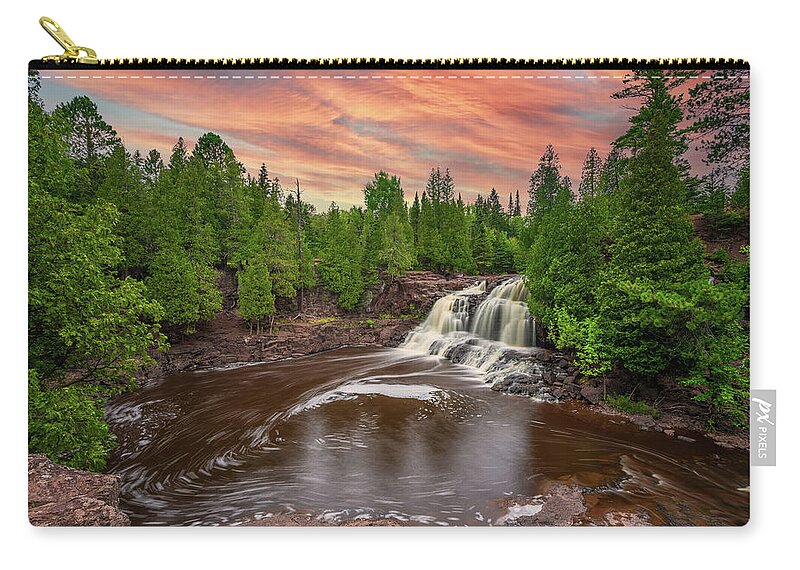 Gooseberry Falls Carry-all Pouch featuring the photograph Upper Gooseberry Falls by Sebastian Musial