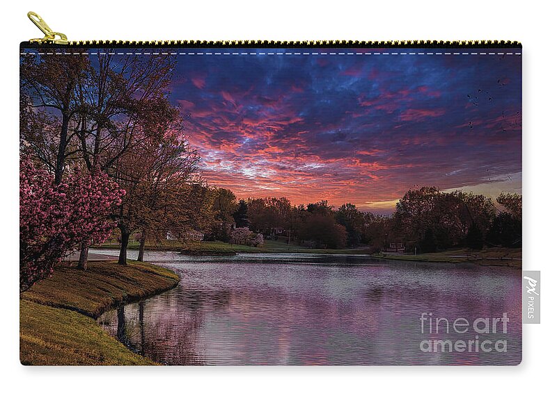 Landscape Zip Pouch featuring the photograph USA Landscape Beautiful by Chuck Kuhn