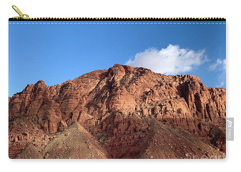 Red Hills Zip Pouch featuring the photograph Utah Triangles by Wendy Golden