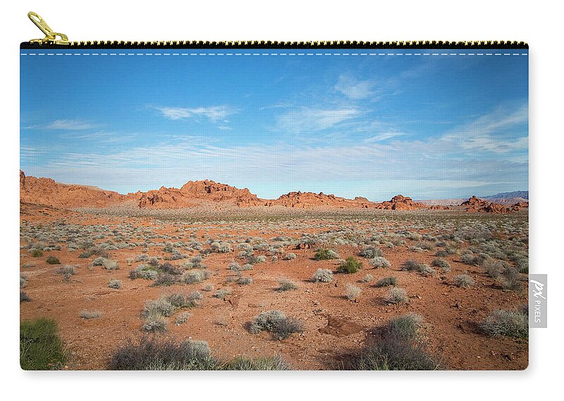 Valley Of Fire State Park Zip Pouch featuring the photograph Valley of Fire - Vista #216 by Jonathan Babon