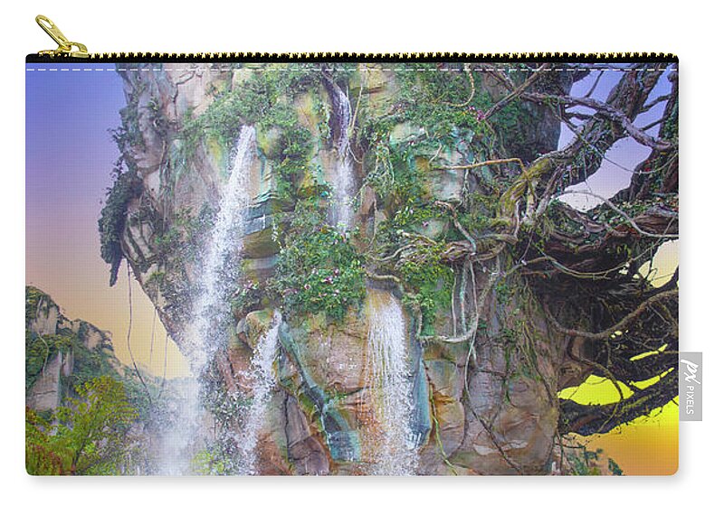 Wdw Zip Pouch featuring the photograph Valley of Mo'ara Floating Mountain by Mark Andrew Thomas