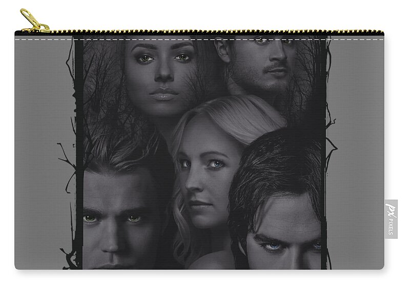 Vampire Diaries So Here We Are Zip Pouch featuring the digital art Vampire Diaries So Here We Are by Saihae Georg