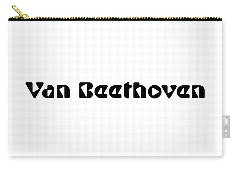 Van Beethoven Zip Pouch featuring the digital art Van Beethoven by Tinto Designs
