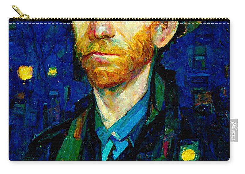 Vincent Van Gogh Carry-all Pouch featuring the digital art Van Gogh #5 by Craig Boehman