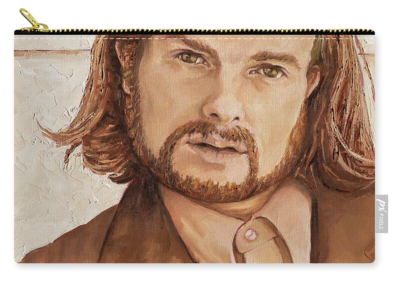 Singer Carry-all Pouch featuring the painting Van Morrison, 2021 by PJ Kirk