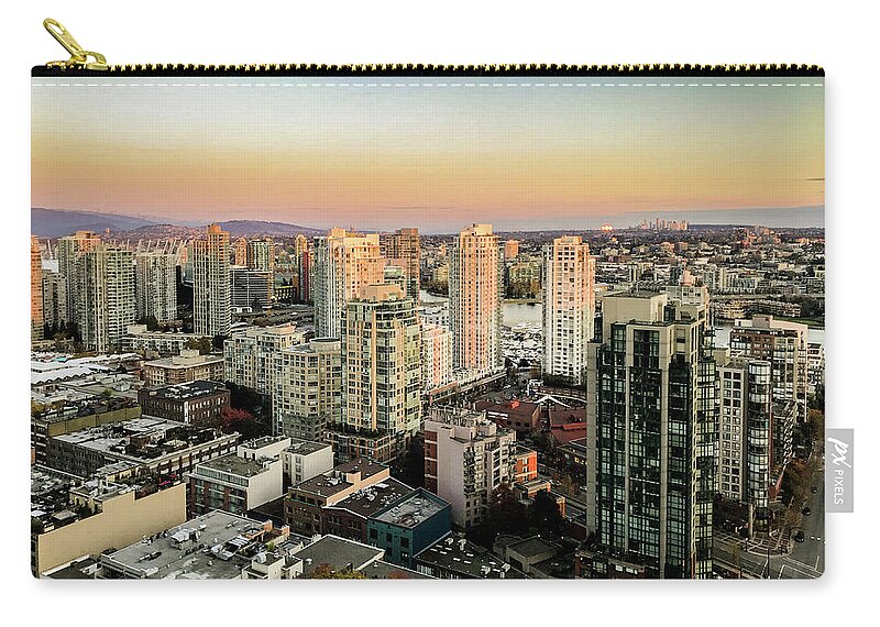 Vancouver Canada Zip Pouch featuring the photograph Vancouver British Columbia Canada Cityscape 4461 by Amyn Nasser