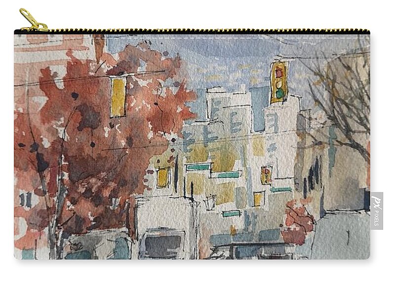 Cityscape Carry-all Pouch featuring the painting Vancouver by Sheila Romard