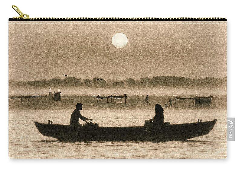 Photography Carry-all Pouch featuring the photograph Varanasi Boat Ride by Craig Boehman