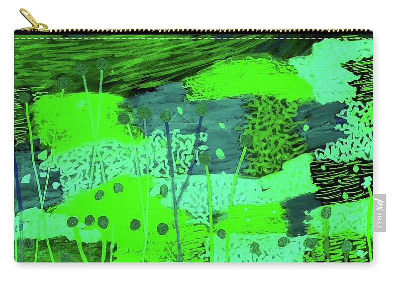 Original Painting Zip Pouch featuring the painting Variation And Insight by Susan Schanerman