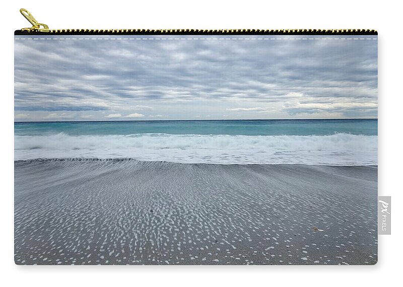 Waves Zip Pouch featuring the photograph Varigotti. Novembre 2015 by Marco Cattaruzzi
