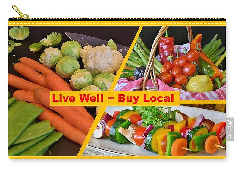 Vegetables Zip Pouch featuring the photograph Veggies Buy Local by Nancy Ayanna Wyatt