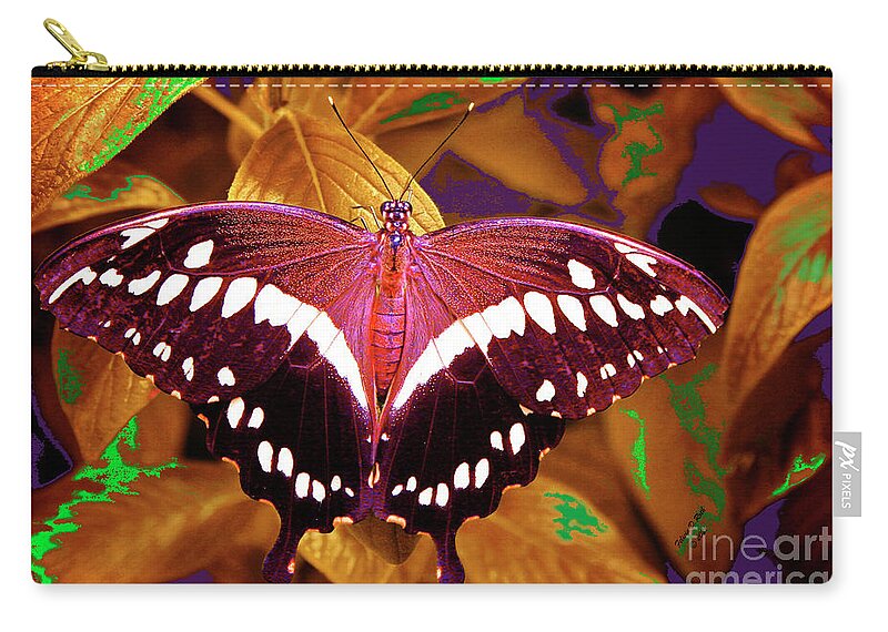 Butterfly Zip Pouch featuring the photograph Velvet Butterfly by Felicia Roth