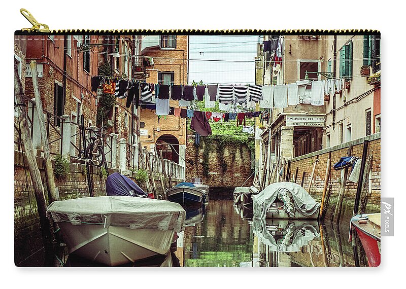 Italy Zip Pouch featuring the photograph Venice #6 by Alberto Zanoni
