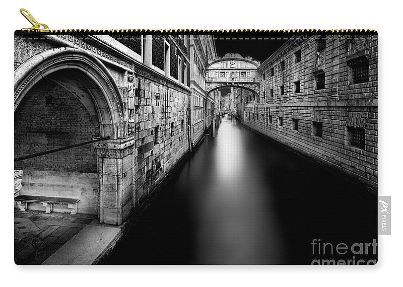 Bridge Zip Pouch featuring the photograph Venice Bridge of sighs by The P