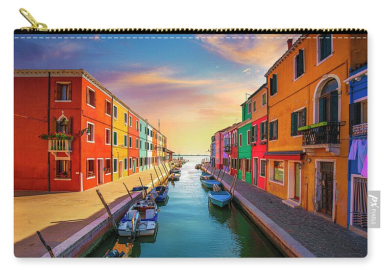 Burano Zip Pouch featuring the photograph Burano Late Afternoon by Stefano Orazzini